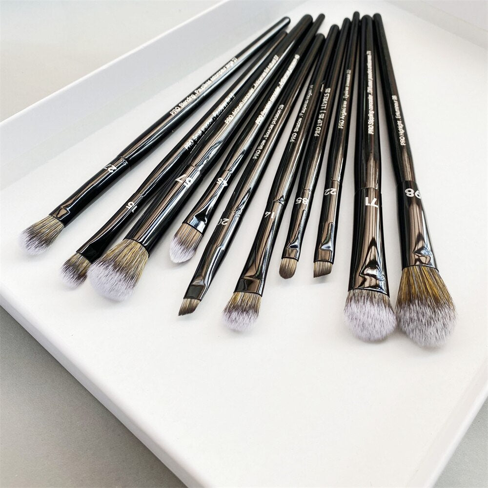 Pro Black Eye Makeup Brush Set