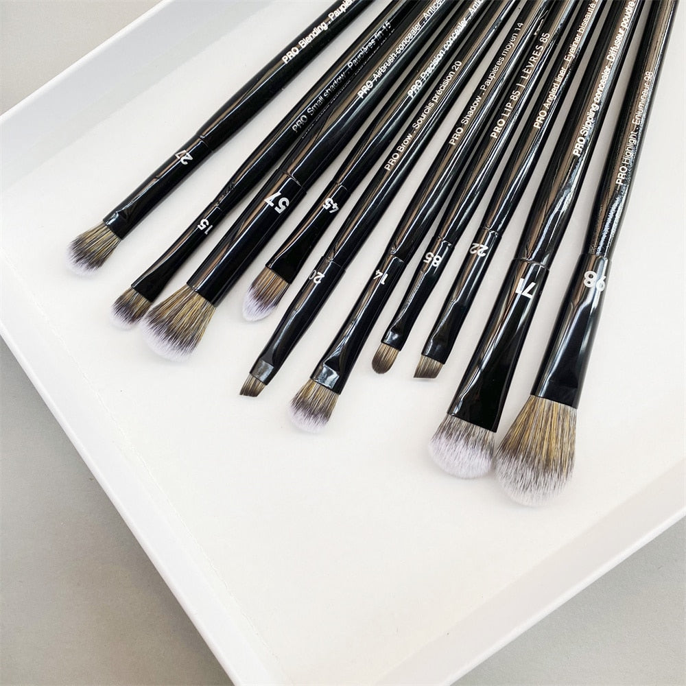 Pro Black Eye Makeup Brush Set